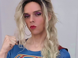 XHAMSTER @ Halloween-themed Video Featuring A Supergirl Crossdresser
